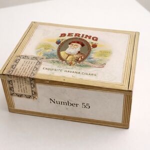 Vintage 1940s Bering No. 55 Cigar Box Art Deco Vitus Bering Havana Tampa